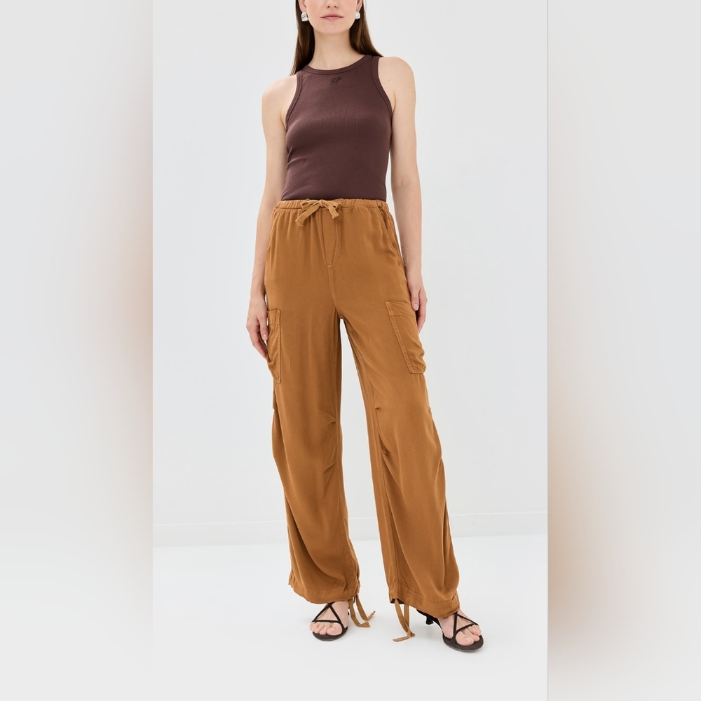 Le Jean Parachute Pants Camel Brown Size 10 $248 - Picture 6 of 11